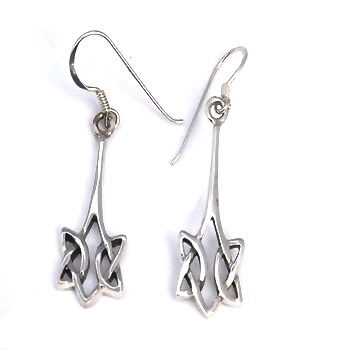 Sterling Silver Celtic Filigree Dangle Earrings