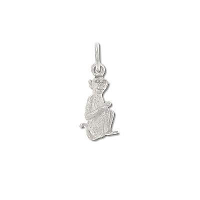 Sterling Silver Sitting Wise Monkey Pendant