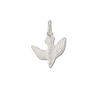 Sterling Silver Flying Descending Bird Pendant