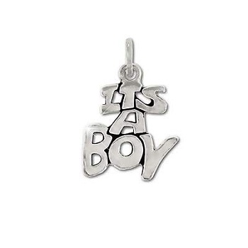 Sterling Silver Its A Boy Pendant