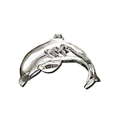 925 Sterling Diamond Cut Diving Dolphin Pendant