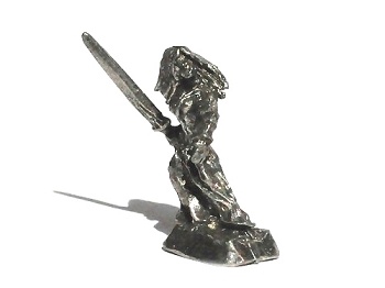 Sorceress With Sword Pewter Figurine - Lead Free