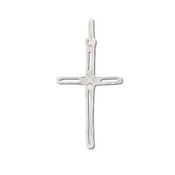 Sterling Silver Openwork Cross Pendant