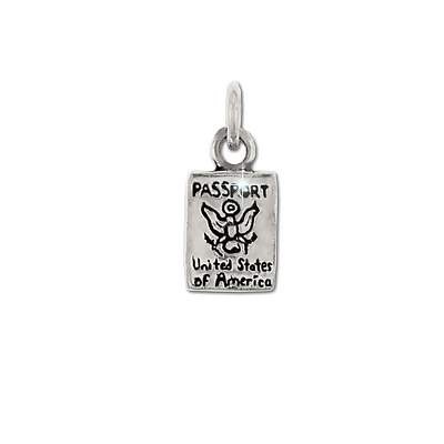 Sterling Silver Passport Charm Pendant