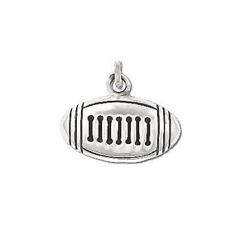 Sterling Silver Football Pendant - 925 Stamped Silver Pendant for Football Fans