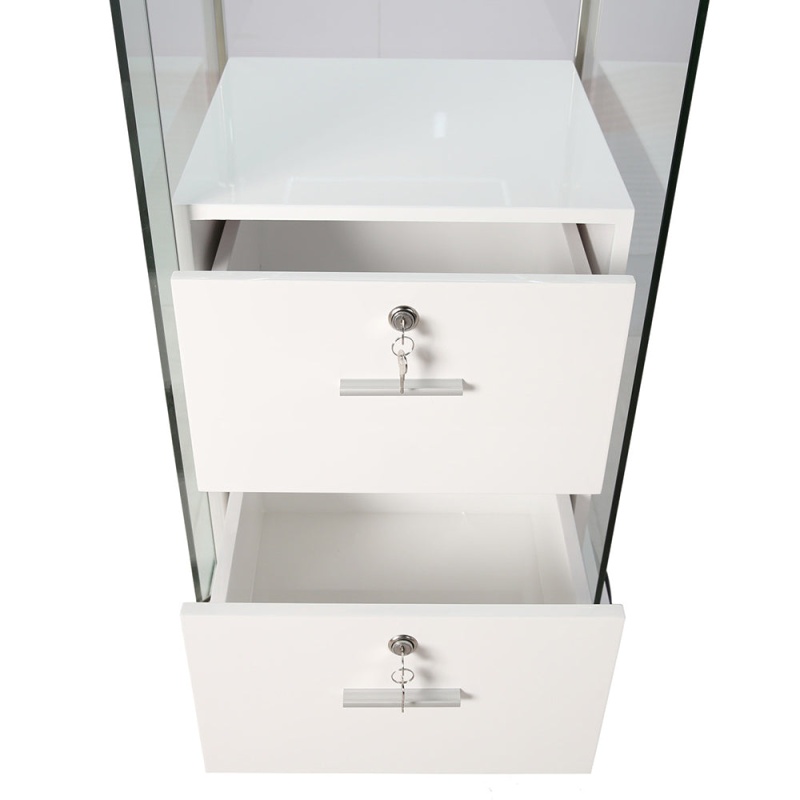 Glass Display Jewelry Showcase With Led Lighting System - (H) 86.5 X 19.5(W) X 19.5 (D)