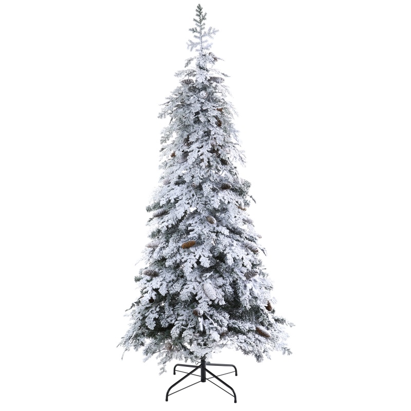7’ Flocked Montana Down Swept Spruce Artificial Christmas Tree