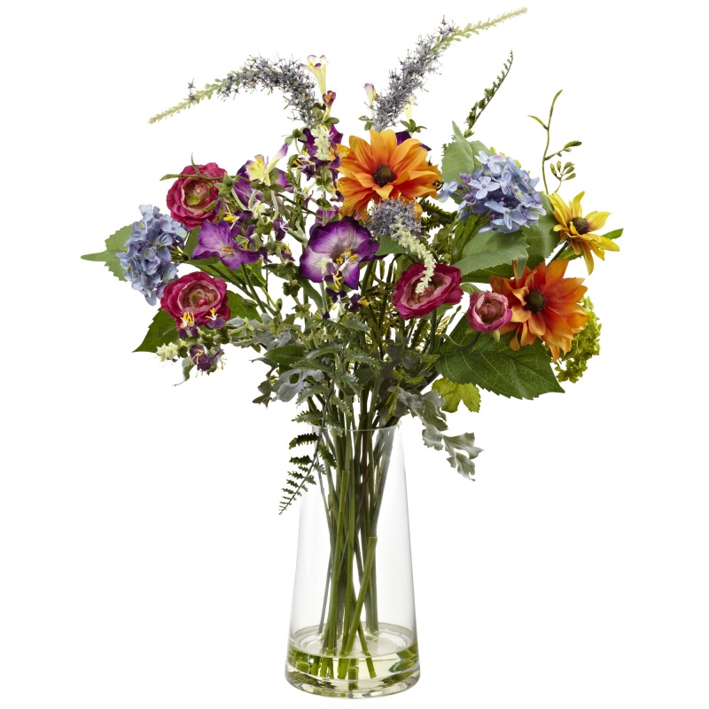 Spring Garden Floral W/Vase