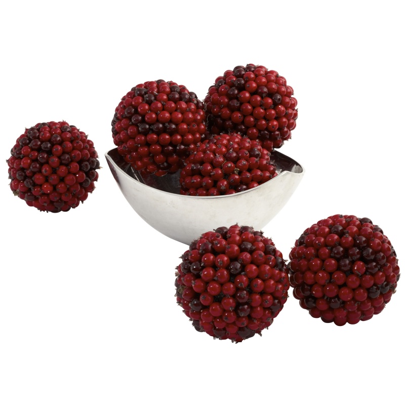 5” Red Berry Ball (Set Of 6)