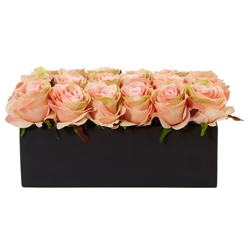 Roses In Rectangular Planter