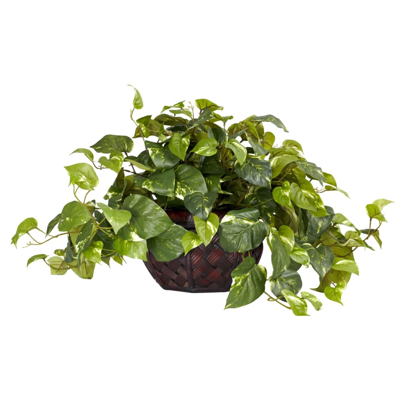 Pothos W/Decorative Vase Silk Plant