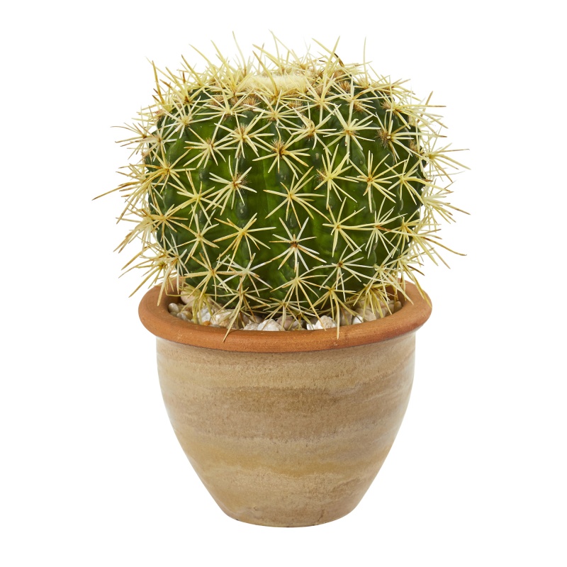 10” Cactus Artificial Plant In Decorative Ceramic Planter