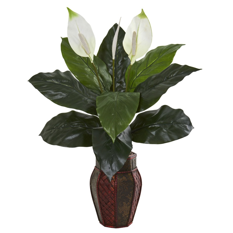Spathifyllum Artificial Plant in Decorative Planter