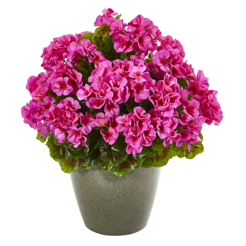 17” Geranium Artificial Plant Uv Resistant (Indoor/Outdoor)