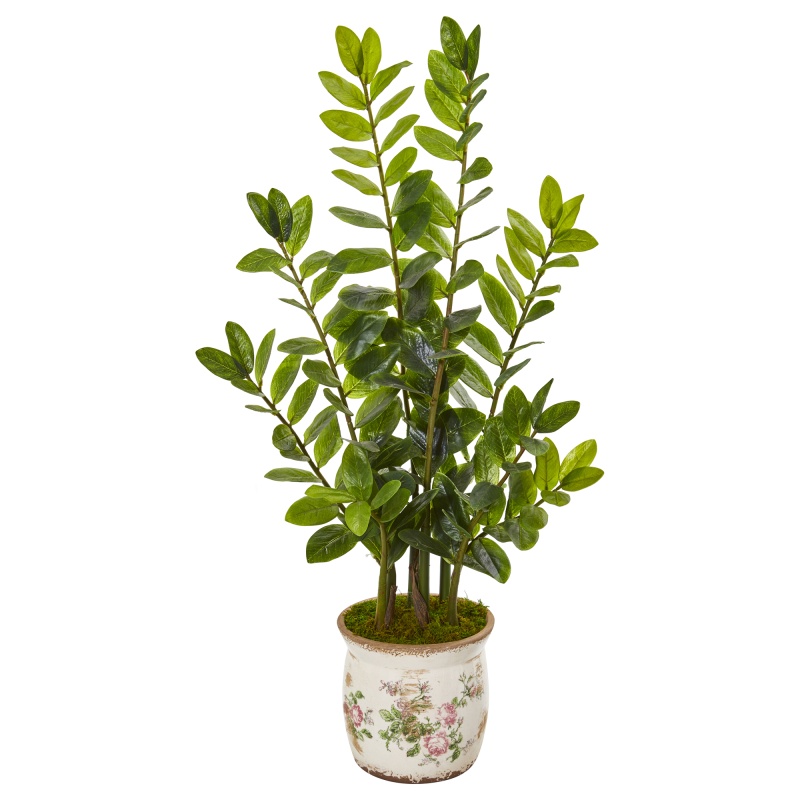 39” Zamioculcas Artificial Plant In Floral Design Planter