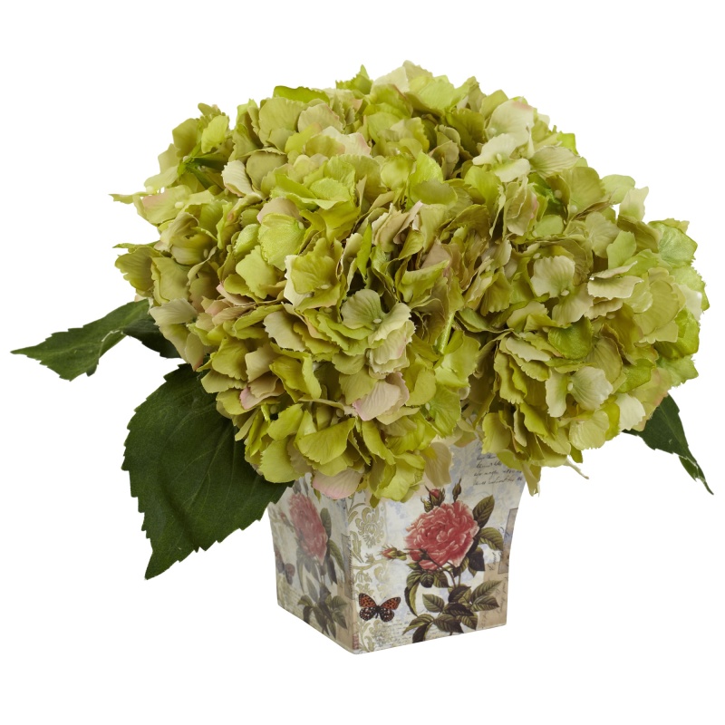 Hydrangea With Floral Planter