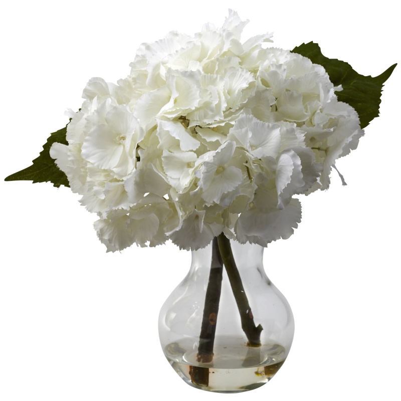Blooming Hydrangea With Vase Arrangement