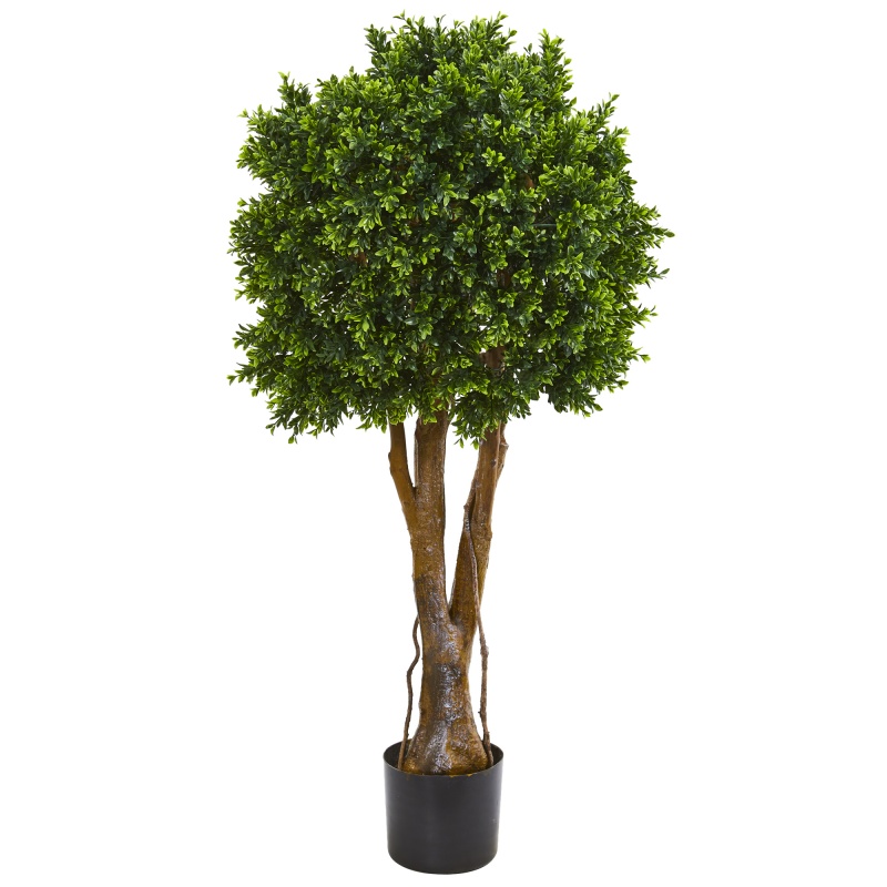 46” Boxwood Artificial Topiary Tree Uv Resistant (Indoor/Outdoor)