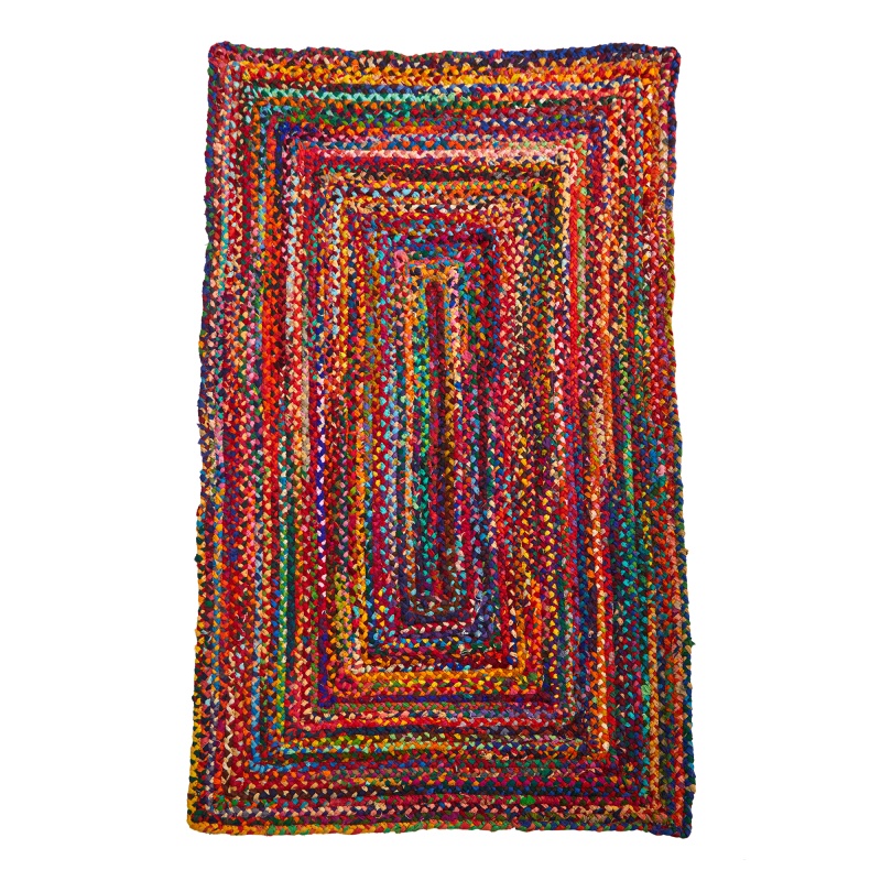 5’ X 3’ Handmade Braided Cape Cod Coastal Jute Rug
