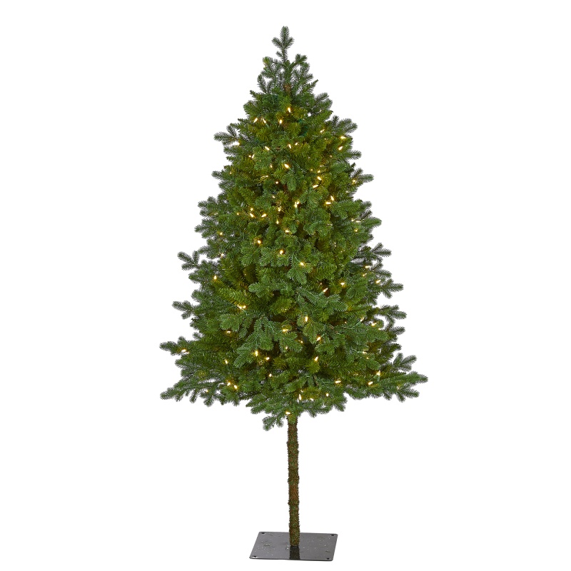 6' Swiss Alpine Artificial Christmas Tree With 250 Clear Led Lights And 450 Bendable Branches