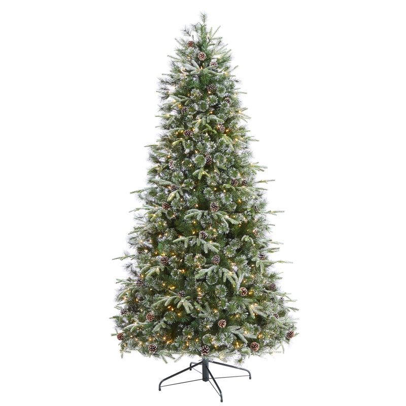 7.5’ Snowed Tipped Clermont Mixed Pine Artificial Christmas Tree