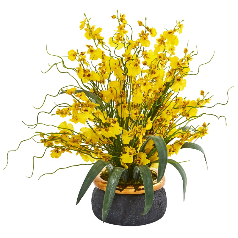 19" Dancing Lady Artificial Arrangement In Vase