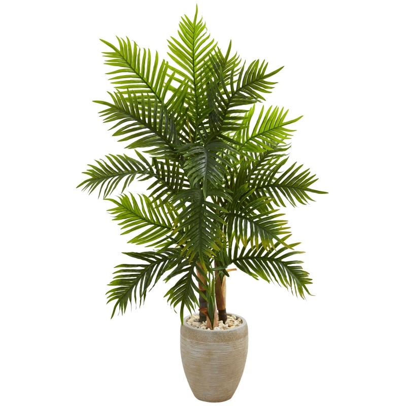 5’ Areca Palm Artificial Tree in Sand Colored Planter