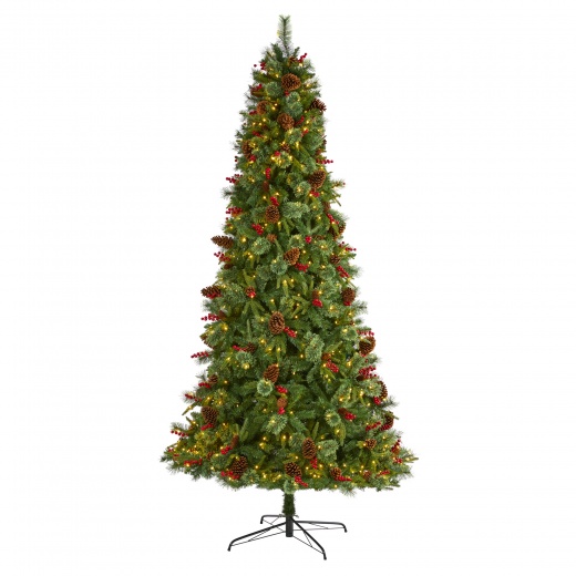 9’ Norway Mixed Pine Artificial Christmas Tree With 650 Clear Led Lights
