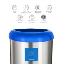 13 Gallon Round Open Top Trash Can