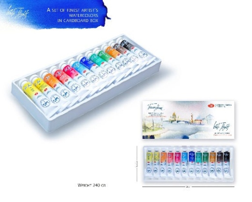 White Nights® Watercolor St.Petersburg Extra Fine Set Tube 12 x 10ml IWS  Recommended Professional Artist St.Petersburg