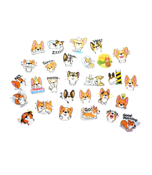 Corgi Line Sticker Set 1 - Unleash Your Creativity & Show Off Your Love for Corgis!