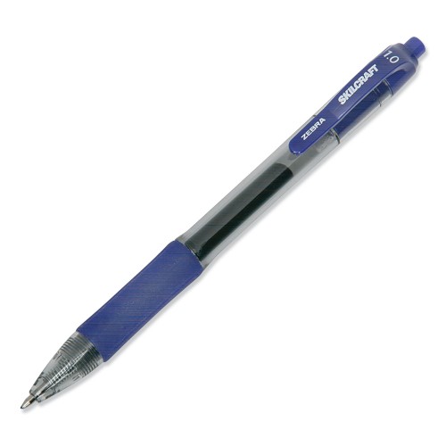 Abilityone 752001 Skilcraft Gel Pen, Retractable, Bold 1 Mm, Blue Ink