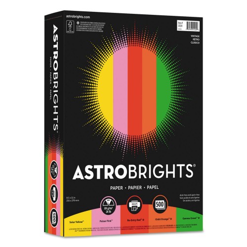 Astrobrights Color Paper, 24 Lb Bond Weight, 8.5 X 11, Punchy Peach,  500/ream