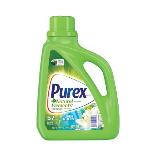 Purex Ultra Natural Elements He Liquid Detergent, Linen & Lilies, 75Oz Bottle,6/Carton