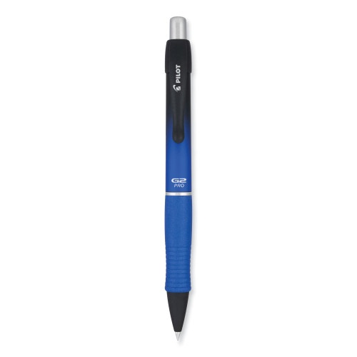 Pilot G2 Pro Gel Pen, Retractable, Fine 0.7 Mm, Black Ink, Blue Barrel
