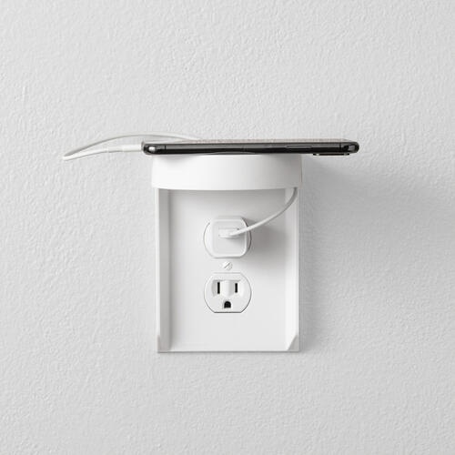 Bluelounge Socketstation Mounting Shelf For Smartphone, Hub, Speaker, Electric Toothbrush - White