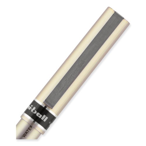 Uni-Ball Deluxe Roller Ball Pen, Stick, Fine 0.7 Mm, Black Ink, Champagne Barrel, Dozen