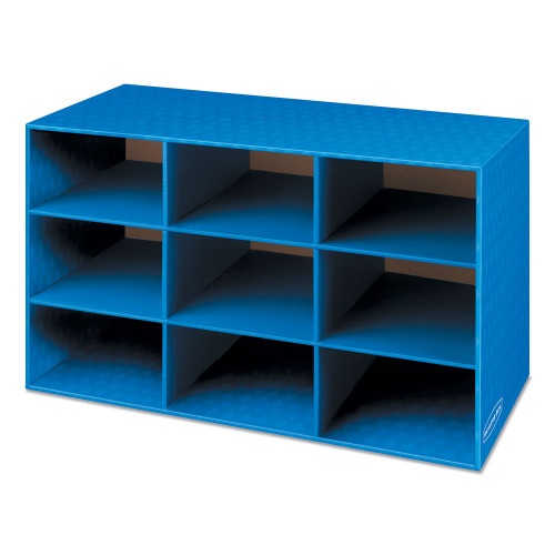 Bankers Box Classroom Literature Sorter, 9 Compartments, 28.25 X 13 X 16, Blue