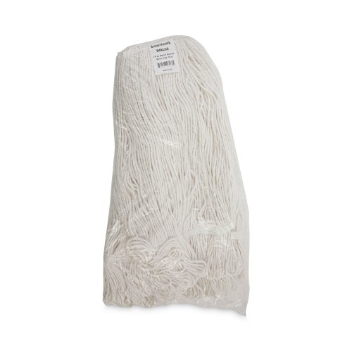 Boardwalk Pro Loop Web/Tailband Wet Mop Head, Rayon, 24Oz, White, 12/Carton