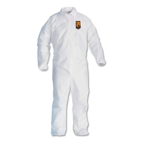 Kleenguard A40 Elastic-Cuff And Ankles Coveralls, 4X-Large, White, 25/Carton