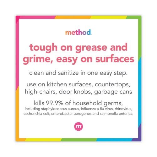 Method Antibac All-Purpose Cleaner, Bamboo, 28 Oz Spray Bottle, 8/Carton