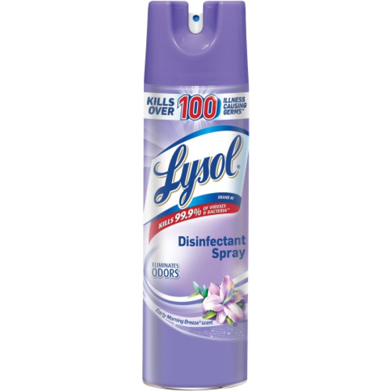 Lysol Early Morning Breeze Disinfectant Spray For Multipurpose - 19 Fl Oz (0.6 Quart) - Early Morning Breeze Scent - Recommended For: Germs Remover, Mold Remover, Mildew Remover, Odor Remover, Bacteria Remover, Fungi Remover, Virus Remover - Antim (80834)