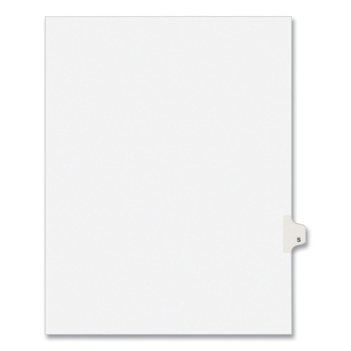 Preprinted Legal Exhibit Side Tab Index Dividers, Avery Style, 26-Tab, S, 11 X 8.5, White, 25/Pack,
