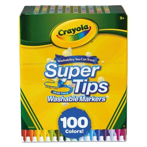 Crayola® Ultra-Clean Washable Markers, Broad Bullet Tip, Assorted Colors,  40/Set