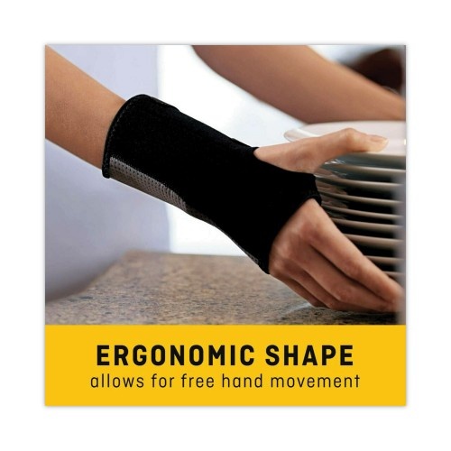 Futuro Adjustable Reversible Splint Wrist Brace, Fits Wrists 5 1/2"- 8 1/2", Black
