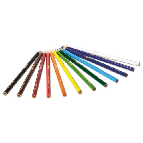 Crayola Short Colored Pencils Hinged Top Box with Sharpener