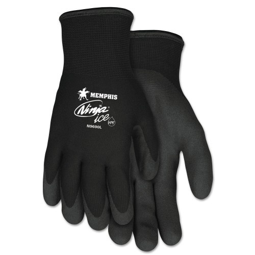 Mcr Safety Ninja Ice Gloves, Black, Large