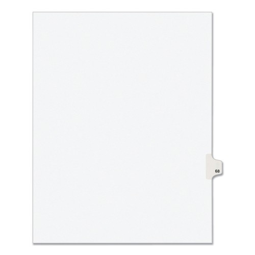 Preprinted Legal Exhibit Side Tab Index Dividers, Avery Style, 10-Tab, 68, 11 X 8.5, White, 25/Pack,