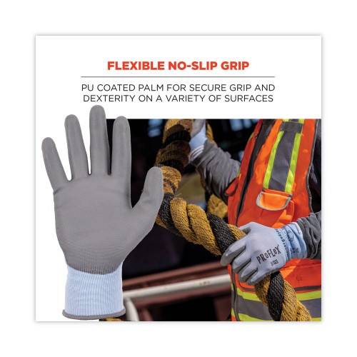 Ergodyne Proflex 7025 Ansi A2 Pu Coated Cr Gloves, Blue, X-Large, 12 Pairs/Pack, Ships In 1-3 Business Days