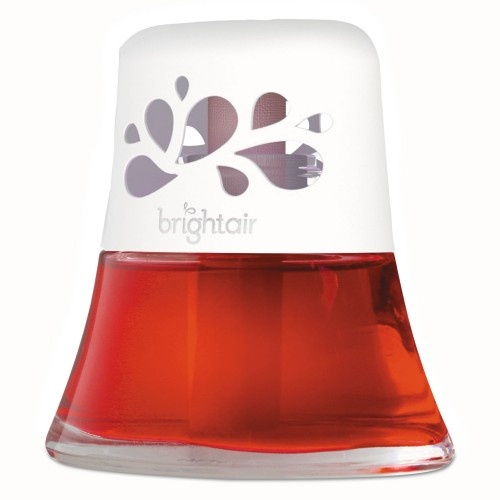 Bright Air Scented Oil Air Freshener, Macintosh Apple And Cinnamon, Red, 2.5 Oz, 6/Carton